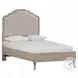 Provence Linen Full Upholstered Bed with USB Charging