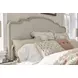 Provence Linen California King Upholstered Bed with USB Charging