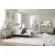 Provence Linen Full Upholstered Bed with USB Charging