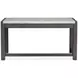 Plum Creek Ravenwood Black and White 60" Marble Top Writing Desk