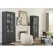 Alexander Midnight Pier 2 Door Display Cabinet with LED Lighting