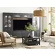 Alexander Midnight Pier 2 Door Display Cabinet with LED Lighting