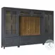 Alexander Midnight Pier 2 Door Display Cabinet with LED Lighting