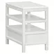 Alexander White Rectangular Chairside Table