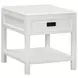 Alexander White Rectangular End Table