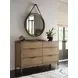 Cyrus Almond Bisque Round Bedroom Mirror