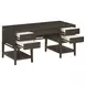 Sutton French Roast 64" Half Pedestal Desk