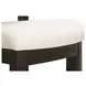 Sutton French Roast Demilune Sofa Table with Stools