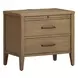 Olivia Sunkissed Beige 2 Drawer Nightstand with USB Charging