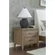 Olivia Sunkissed Beige 2 Drawer Nightstand with USB Charging