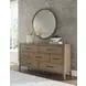 Olivia Sunkissed Beige Round Dresser Mirror
