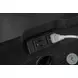 Caroline Soft Black Liv360 3 Drawer Nightstand with USB Charging