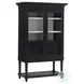 Caroline Soft Black Armoire and Cupboard with 6 Drawers