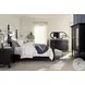 Caroline Soft Black Armoire and Cupboard with 6 Drawers