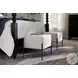 Caroline Soft Black Shearling Natural Stool