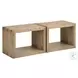 Lyndon Light Cashmere Rectangular Nesting Sofa Table with Stools
