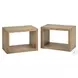 Lyndon Light Cashmere Rectangular Nesting Sofa Table with Stools