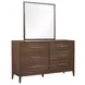 Jasper Modern Walnut Square Wall Mirror