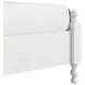 Haven Warm White King Upholstered Finial Poster Bed