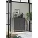 Preston Urbane Gray 5 Drawer Chest with 1 Door