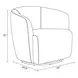 Harmony Thatch Blue Upholstered Swivel Glider Accent Chair