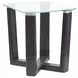 Ironvale Black Truffle Rectangular Glass Top Occassional Table Set