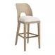 Frame White Upholstered Bar Stool