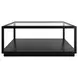 Glaze Onyx Square Glass Top Cocktail Table