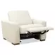 Live Beautifully Cream Leather Optimus Power Recliner with Power Headrest and USB Charging