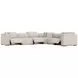 Bliss Cream 6 Piece Modular Power Reclining Sectional with Pillows