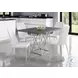 Gray And Chrome 48" Dining Table