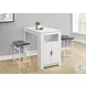 2387 Grey Fabric And White Metal Counter Height Stool Set Of 2