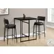 2245 Black Leather Look Bar Stool Set Of 2