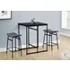 2385 Grey Fabric And Black Metal Counter Height Stool Set Of 2