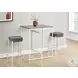 2227 Grey Fabric And White Metal Bar Stool Set Of 2