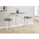 2387 Grey Fabric And White Metal Counter Height Stool Set Of 2