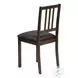 1304 Espresso And Dark Brown Slat Back Dining Chair Set of 2