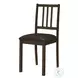1304 Espresso And Dark Brown Slat Back Dining Chair Set of 2