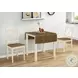 1327 Cream And Oak Drop Leaf 48" Rectangular Dining Table