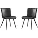 1130 Black Upholstered Dining Chair Set of 2