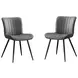 1131 Gray Upholstered Dining Chair Set of 2