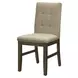 1378 Brown Upholstered Dining Chair Set of 2