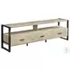 2846 Cream and Black TV Stand