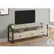 2846 Cream and Black TV Stand