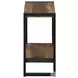 2852 Brown And Black Metal Accent Table
