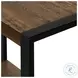 2852 Brown And Black Metal Accent Table