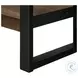 2852 Brown And Black Metal Accent Table