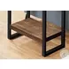 2852 Brown And Black Metal Accent Table