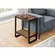 2852 Brown And Black Metal Accent Table