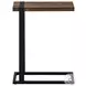 2853 Brown And Black Metal C Shaped Accent Table
